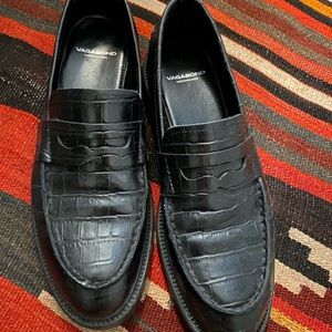 Vagabond Alex W Loafer, Black Croc